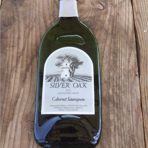 Silver Oak Alexander Valley Melted Wine Bottle Cheese Serving Tray - Wine Gifts